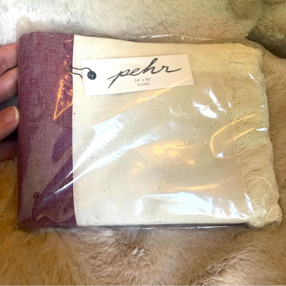 Pehr Chambray Runner in Wine